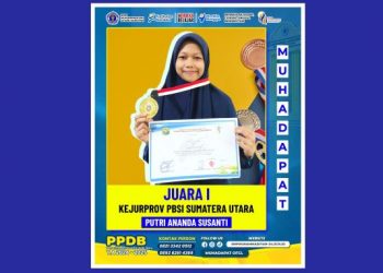 Siswi SMP Muhammadiyah 24 Aekkanopan Raih Prestasi di Kejuaraan Badminton Tingkat Sumut