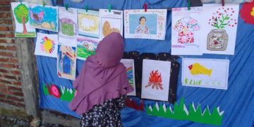 PAUD KB Aisyiyah Qurrota A’Yun Randudongkal Pamerkan Lukisan Karya Siswa di Pengajian Jelang Ramadhan
