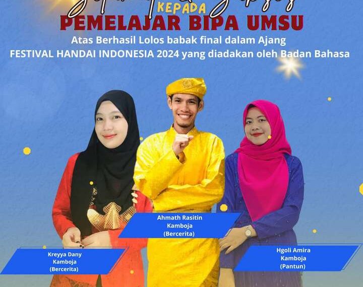 Tiga Mahasiswa BIPA UMSU Lolos Seleksi Festival Tingkat Dunia