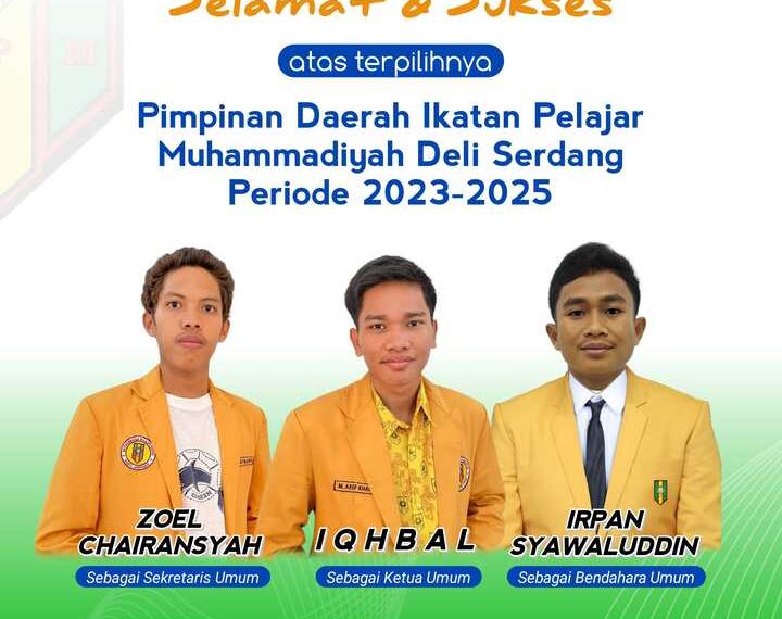 Sah! IPMawan Iqhbal Pimpin PD IPM Deli Serdang Periode 2023-2025