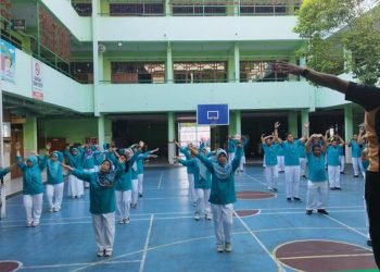 Mengawali Tahun Ajaran Baru, SD Muhammadiyah 1 Solo Senam Sehat dan Workshop