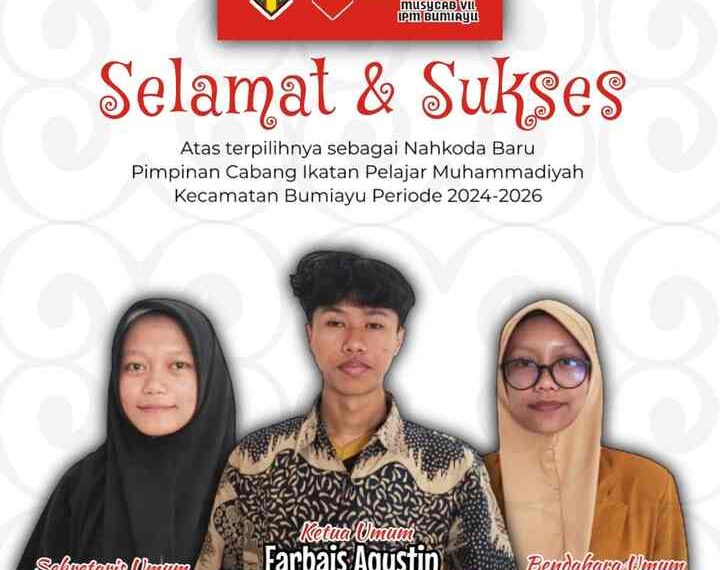 Inilah Nahkoda Baru PC IPM Bumiayu Brebes Periode 2024-2026
