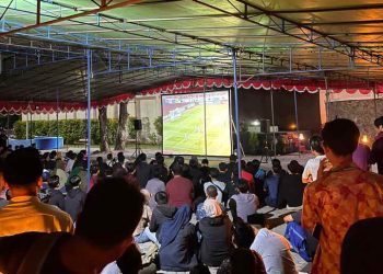 LPO PP Muhammadiyah Gandeng Mahasiswa dan Warga Meriahkan Nobar di UAD, Dukung Timnas Indonesia dan Galang Dana Kemanusiaan