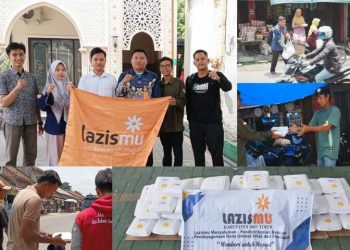 Rutin Berbagai Nasi Kotak, Lazismu OKU Timur Ajak Masyarakat Peduli