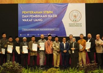 BWI Perkuat Nazir Wakaf Uang Lewat Penyerahan STBPN dan Pembinaan  