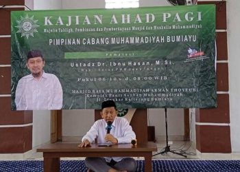 Wakil Ketua PWM Jateng Isi Kajian Ahad Pagi PCM Bumiayu Brebes