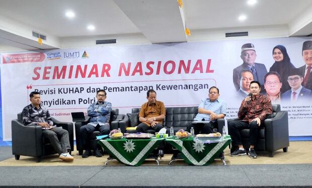 PP FOKAL IMM dan FH UMT Gelar Seminar Nasional Bertajuk “Revisi KUHAP & Pemantapan Kewenangan Penyidikan Polri”