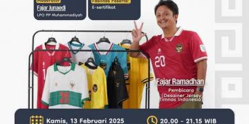 Webinar Ngaji Olahraga LPO PP Muhammadiyah Hadirkan Desainer Jersey Timnas Indonesia