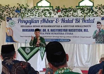 Halal Bi Halal Muhammadiyah Simalungun, Prof Hasyim: Muhammadiyah Senang Berprestasi dan Bekerjasama