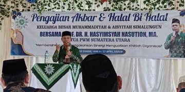 Halal Bi Halal Muhammadiyah Simalungun, Prof Hasyim: Muhammadiyah Senang Berprestasi dan Bekerjasama