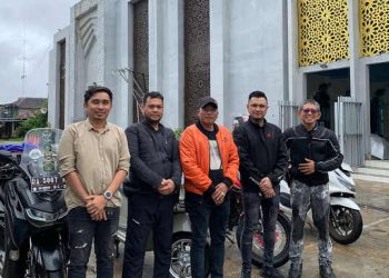 Bikers-Mu Chapter Kota Banjarmasin Menggelar Touring Sekaligus Bakti Sosial ke Kampung Mualaf di Wilayah Paramasan