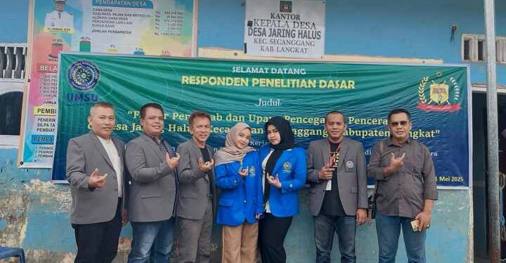 Fakultas Hukum bersama LBH dan LP2M UMSU Laksanakan Penyuluhan Hukum Dampak Penyalahgunaan Narkoba dalam Kehidupan Rumah Tangga di Desa Jaring Alus