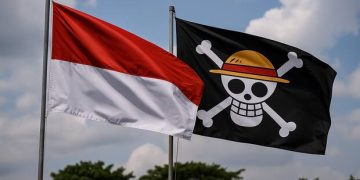 Ketika Bendera Bajak Laut “One Piece” Berkibar Dampingi “Merah-Putih”