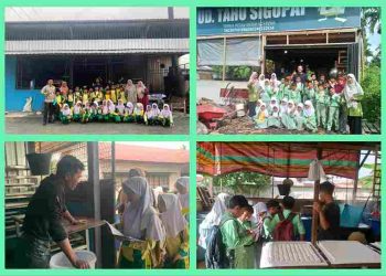 Siswa MI Muhammadiyah Unggul Aceh Barat Daya Lakukan Kunjungan Edukatif ke Pabrik Tahu Geulumpang Payong