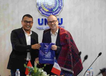 Atase Kerja Sama Pendidikan Kedutaan Besar Prancis Sosialisasi Beasiswa LPDP di UMSU