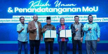 Fakultas Teknik UMSU Gandeng MIICCI Malaysia, Gelar Kuliah Umum dan Tandatangan Kerja Sama