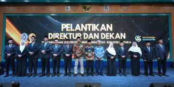 Hadiri Pelantikan Dekan dan Direktur Sekolah Pascasarjana UMSU, Wamen Diktisaintek Dorong Pendidikan Berdampak