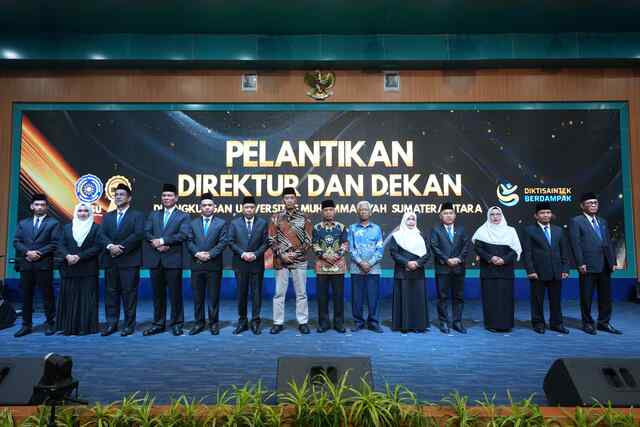 Hadiri Pelantikan Dekan dan Direktur Sekolah Pascasarjana UMSU, Wamen Diktisaintek Dorong Pendidikan Berdampak