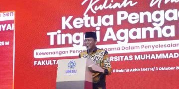 Kuliah Umum di FH UMSU, Ketua PTA Medan Jelaskan Kewenangan Pengadilan Agama dalam Penyelesaian Sengketa Ekonomi Syariah