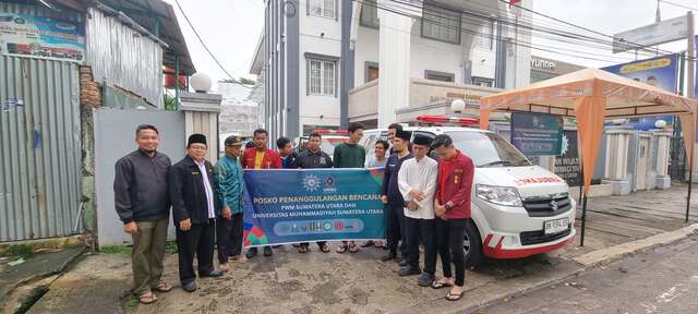 Ketua PW Muhammadiyah Lepas Relawan MDMC ke Kawasan Bencana di Langkat