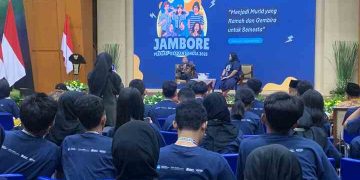 Seratus Pelajar Jambore Pelajar MAARIF Institute Dialog bersama Wamen Fajar