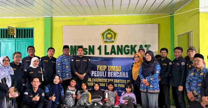 FKIP UMSU Peduli Bencana: Gelar Konseling Traumatik dan Bantuan Pendidikan untuk Korban Banjir di Tanjung Pura Langkat