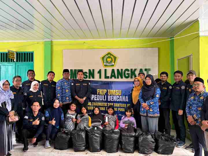 FKIP UMSU Peduli Bencana: Gelar Konseling Traumatik dan Bantuan Pendidikan untuk Korban Banjir di Tanjung Pura Langkat