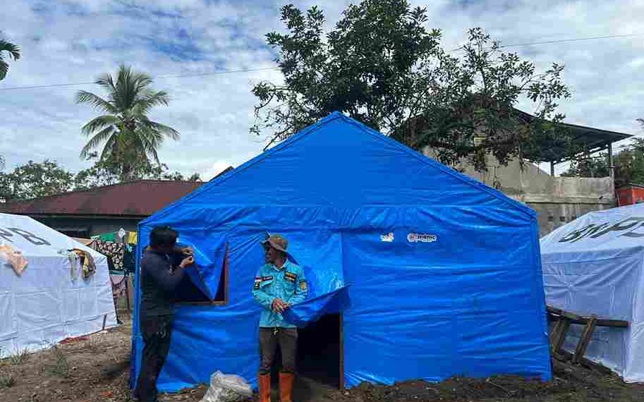 Bersama dengan Masyarakat Terdampak, Hari ini MDMC Jateng Mulai Bangun Hunian Darurat di Tapsel