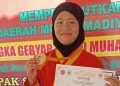 Siswi SD Muhasaba Nindi, Raih Juara 1 Kelas Bebas Putri Usia Dini, Kejurda Tapak Suci di Serdang Bedagai