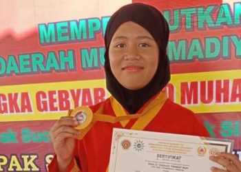 Siswi SD Muhasaba Nindi, Raih Juara 1 Kelas Bebas Putri Usia Dini, Kejurda Tapak Suci di Serdang Bedagai