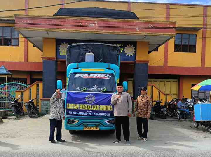 AUM dan Warga Muhammadiyah Simalungun Himpun dan Kirim Bantuan Bencana
