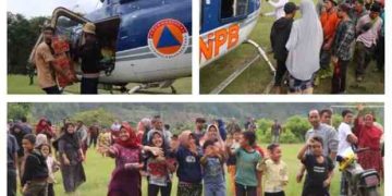 Warga Aceh Tengah Kembali Terima Bantuan Logistik BNPB Via Jalur Udara