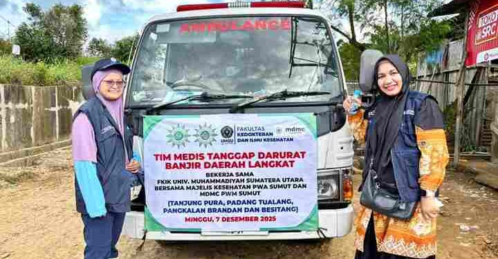 FKIK UMSU Bantu Kebutuhan Medis Warga Terdampak Bencana