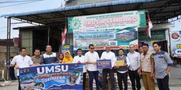 UMSU Peduli, Bantu Korban Banjir di Sergai dan Tanjungpura