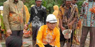 PCM Peninjauan Letakkan Batu Pertama Pembangunan TK ABA dan SMP Muhammadiyah Penilikan