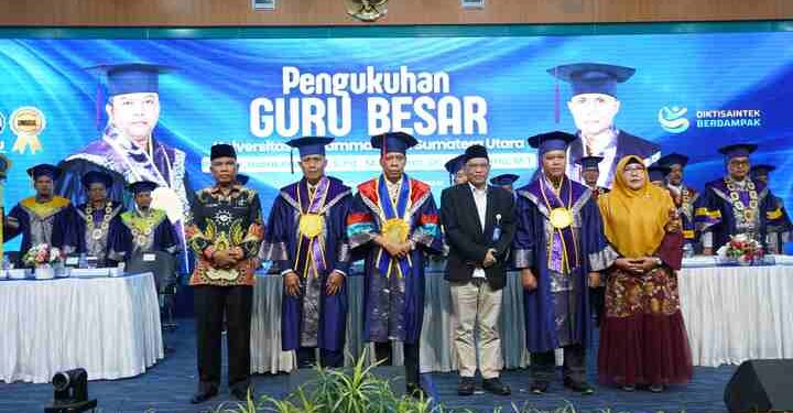 Kukuhkan 2 Guru Besar Baru, UMSU Perkuat Agenda Riset dan Inovasi