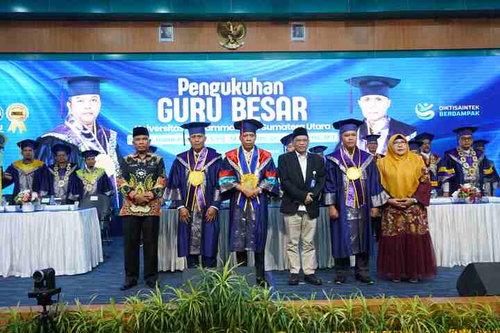 Kukuhkan 2 Guru Besar Baru, UMSU Perkuat Agenda Riset dan Inovasi