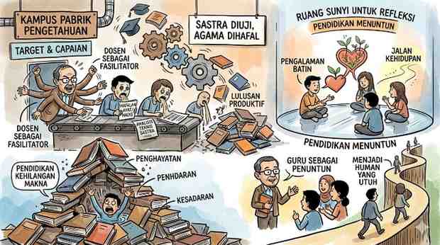 Sastra Diuji, Agama Dihafal: Krisis Pendidikan di Kampus yang Kehilangan Makna