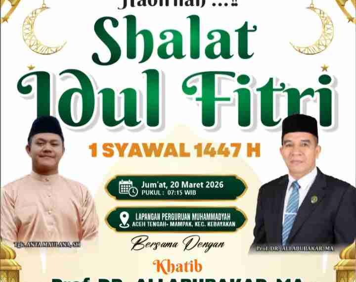 Muhammadiyah Aceh Tengah Siapkan Lokasi Shalat Idul Fitri di Halaman Perguruan Muhammadiyah Kebayakan