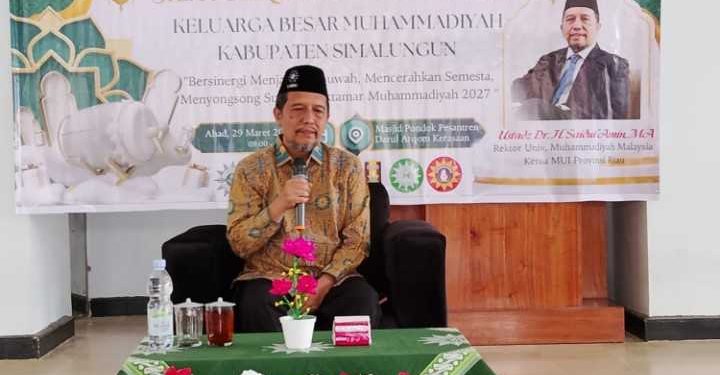 Pesan Menyentuh Rektor UMRI di Silaturahmi Warga Muhammadiyah Simalungun