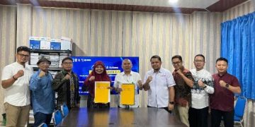 Perkuat Kolaborasi, FISIP UMSU dan FISIP UMTS Tanda Tangan MoA