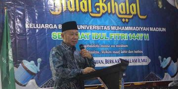 Tausiah Halalbihalal UMMAD Madiun, Rektor Sampaikan Pemahaman Wal’aafiina’anin-naas sebagai Kepribadian Muhammadiyah