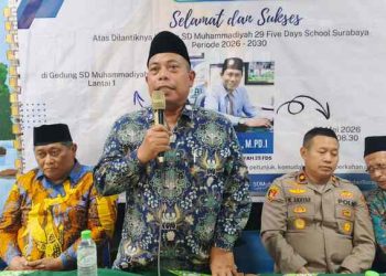 Resmi Dilantik, Ketua PDM Surabaya M. Ridlwan Titipkan Masa Depan SD Mudalan kepada Irwan