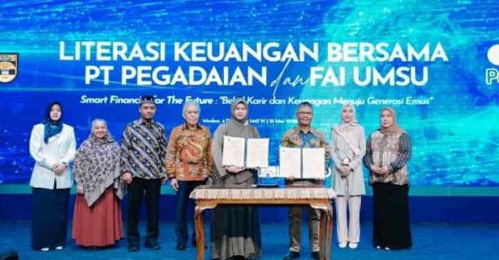 Perkuat Literasi Keuangan Mahasiswa, FAI UMSU dan PT Pegadaian Gelar Seminar Nasional dan Jalin Kerja Sama