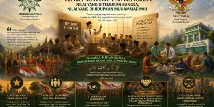 Pancasila: Nama yang Ditemukan Bangsa, Nilai yang Dihidupkan Muhammadiyah